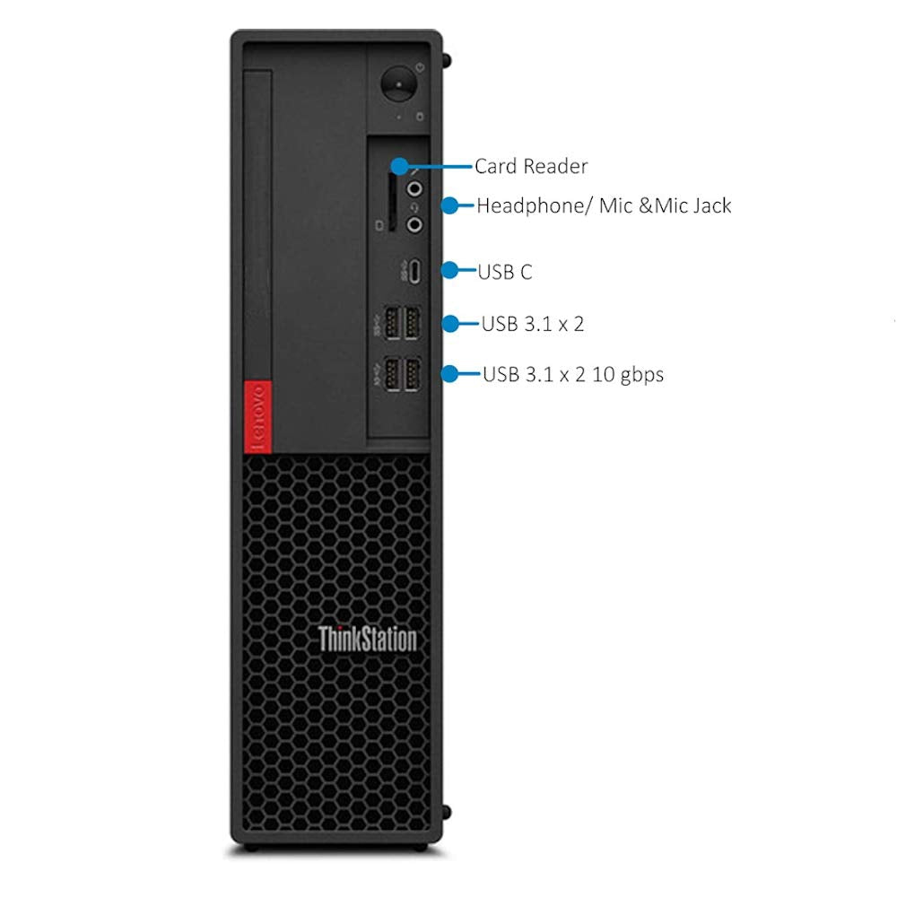 Lenovo ThinkStation P330 Desktop PC, Intel i7-8700 Upto 4.6 GHz, 16GB RAM 1TB NVMe SSD, 4K UHD Graphics 630, DisplayPort, HDMI, Wi-Fi, Bluetooth, USB Type-C - Windows 11 Pro (RENEWED)
